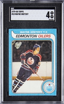 1979-80 Topps #18 Wayne Gretzky Rookie Card - SGC VG-EX 4